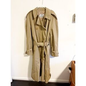 Aquascutum Vintage Retro Water Repellant Tan Trench Coat Belted